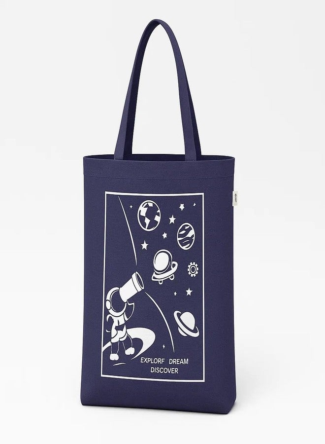 Prithwe DIY Canvas Bag Painting Kit - Gift Pack for Kids - Astronaut (Fabric Paint Included) (Navy Blue) - Image 2